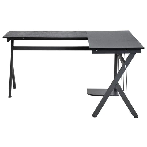 Rootz Desk - Computer Desk - L-shaped Corner Desk - Corner Desk - Office Table - Black - 155 x 130 x 76cm