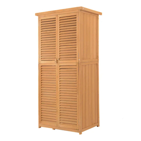 Rootz Garden Shed - Tool Shed - Garden Cabinet - Storage Shed - 87 x 46.5 x 160 cm