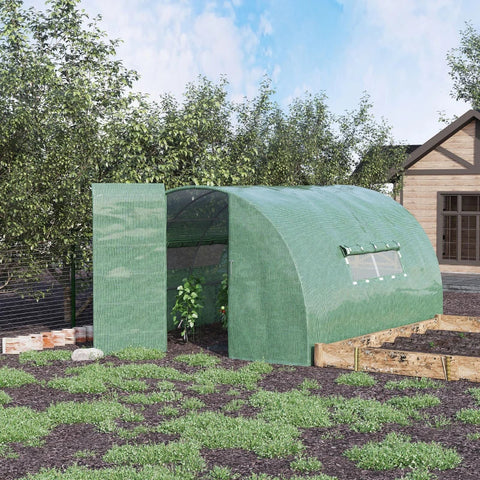 Rootz Greenhouse - Foliekas - Tunnelkas - Kas Plantenhuis - Groen - 381 x 292 x 197 cm