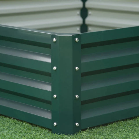 Rootz Planter - Garden Bed Planter - Steel Housing - Green - 120 x 120 x 30 cm