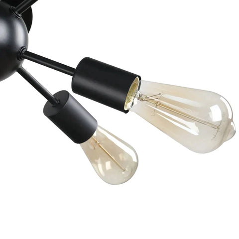 Rootz Ceiling Lamp - Wall Lamp - Glass Office Lamp - Led Ceiling Lighting - Bathroom - Kitchen - Balcony - Black - 36 x 36 x 21 cm