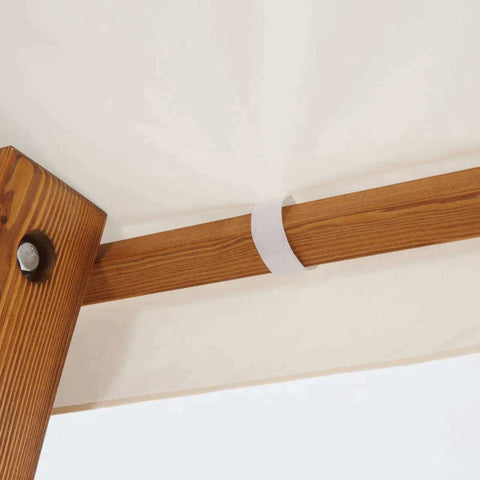 Rootz Swing Lounge - Hollywoodliege - Für 2 Personen - Gartenliege - Entspannungsliege - Doppelliege - Doppel-Sonnenliege - Mit Dach - Mit Sonnendach - Kiefernholz - Natur - 189,5 x 162 x 216 cm