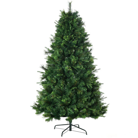 Rootz Christmas Tree - Wonderful Christmas - Flame-retardant Branches - Sturdy Base Foldable - Realistic Tree Shape - Foldable Design - Plastic-Steel - Green - Ø107 x 180Hcm