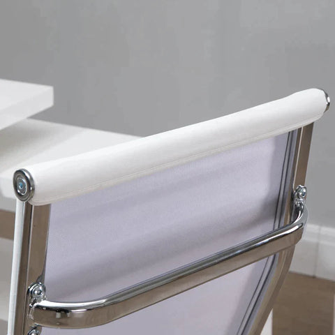 Rootz Office Chair - Desk Chair - Swivel Chair - Work Chair - White - 54 cm x 62 cm x 114 cm
