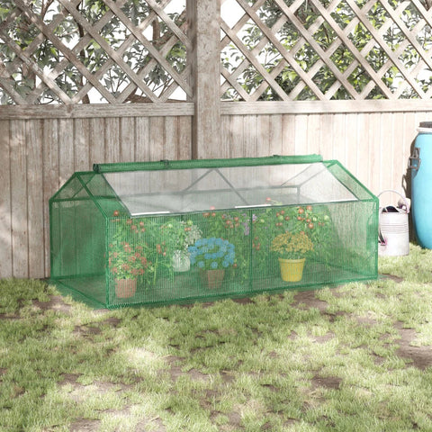 Rootz Greenhouse - Foil Greenhouse With Window - Tomato House - Cold Frame - Green - 180 x 90 x 70 cm