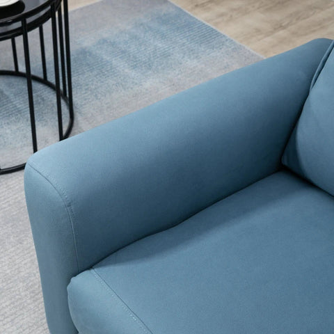 Rootz Stand-up Chair - Relaxation Chair - With Reclining Function - Remote Control - Linen Look - Blue - 85 x 89.5 x 105 cm