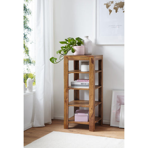 Rootz Bookcase - Storage Cabinet - 5 Levels - Solid Wood - - 44 x 44 x 105 cm - Brown