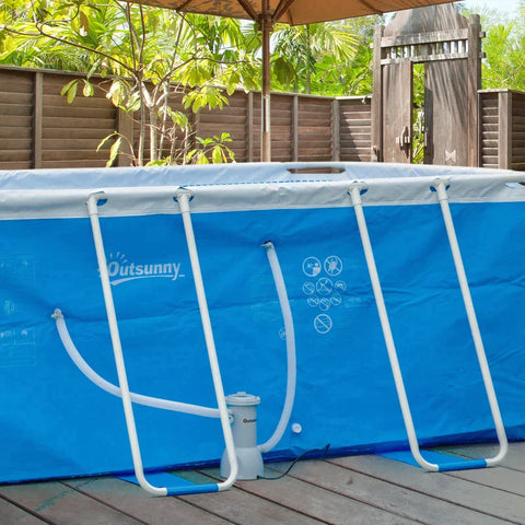 Rootz Filterpumpe – Wasserfilterpumpe – mit Filterbällen – für Schwimmbäder – 90 W – Grau – 21 cm x 35 cm