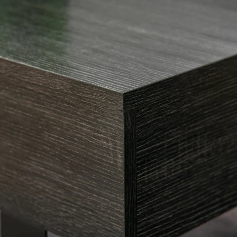 Rootz Offee Table - Side Table - Sofa Table - TV Table - Living Room Table - Table - With Drawer - Shelves -  Chipboard + Metal - Dark Gray - 110x60x40 cm