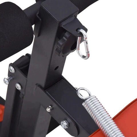 Rootz Sit Up Bench - Sit-up & Dumbbell Bench - Training Bench - Red/Black - 166 x 53 x 52-60 cm