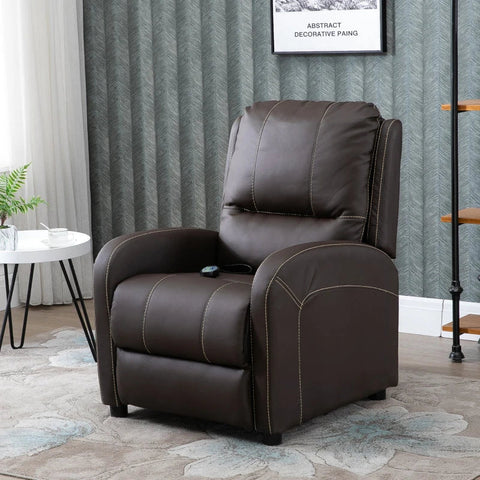 Rootz Massage Chair - TV Chair - Electric Chair - Relaxation Chair - Living Room Chair - 165° Inclination - PU Metal - Dark Brown - 70 x 88 x 100 cm