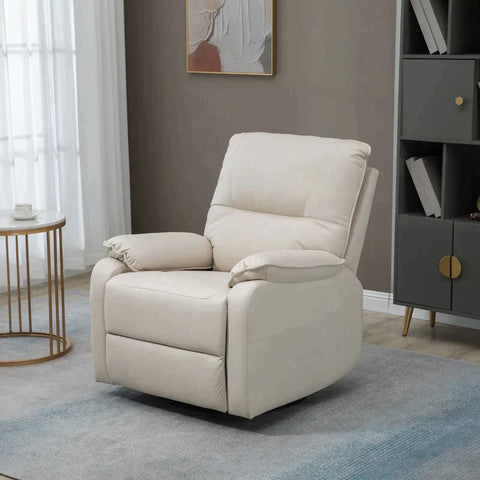 Rootz Relaxation Chair - 360° Rotatable Seat - Up To 135° Tilt - Microfibre - Light Grey - 82 cm x 95 cm x 98 cm