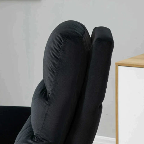 Rootz Relax Chair - Lounge Chair - TV Chair - Black - 85 cm x 95 cm x 104 cm