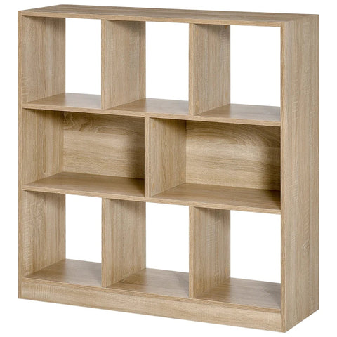 Rootz Bookshelf - Bookcase - Storage Rack - Storage Shelf - Display Shelf - 3 Tier Shelf - Natural - 97.5 x 30 x 100 cm