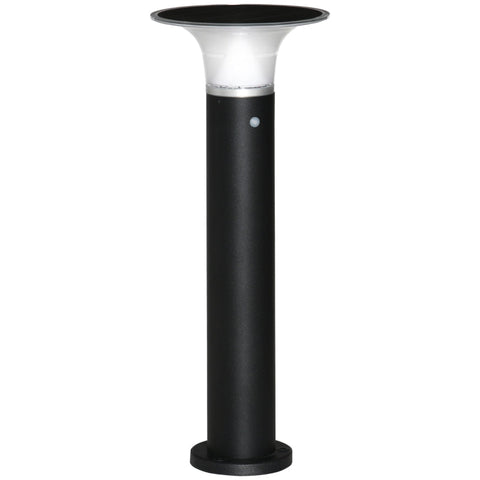 Rootz Garden Lamp Post Light - Garden Light - With Solar Panel - Aluminum - PC - Black - 23.5cm x 60cm