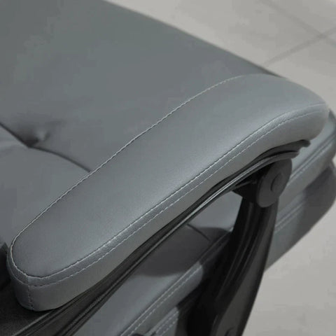 Rootz Massagesessel – Chefsessel mit Massagefunktion – 7 Vibrationsmassagepunkte – höhenverstellbar – Bürostuhl – Galvanikschaum – Grau – 67 x 70 x 112–120 cm