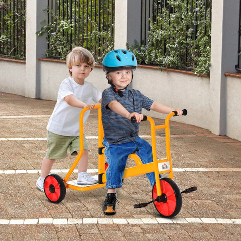 Rootz Children's Tricycle - Children's Tandem Tricycle - Children Balance Bike - Children's Bike - Yellow - 101 x 58 x 63 cm