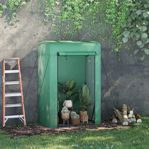 Rootz Greenhouse - Foil Greenhouse - Mini Greenhouse - Portable Greenhouse - Steel/PE Plastic - Green - 100x50x150cm