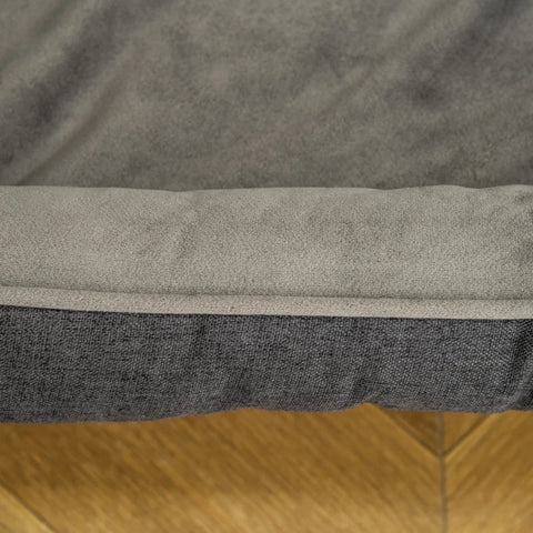 Rootz Hondenbed - Luxe Hondenbed - Hondenkussen - Hondenmatras - Dierenbed - Hoes Afneembaar en Wasbaar - Polyester - Grijs - 110 x 85 x 28 cm