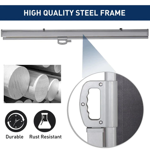 Rootz Awning - Side Awning - Privacy And Sun Protection - Side Blind - Polyester - Grey - 3 x 2 m