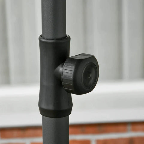 Rootz Beach Umbrella - Parasol with Ventilation Holes - Adjustable - Tilt UV50+ Diameter 1.80 - Blue - 180L x 180W x 209H cm