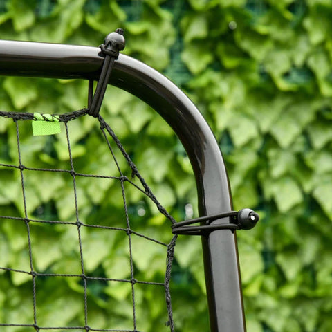 Rootz Voetbal Rebound Net - Verstelbare Hoek - Hoogte Verstelbaar - Rebounder Kickback - Zwart - 123cm x 73cm x 178,5cm