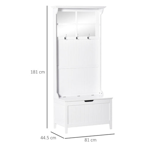 Rootz Kapstok - Kapstokstandaard - Kapstok - Kledingkast - Borstbank - Wit