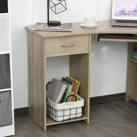 Rootz L-Shaped Desk - Computer Desk - Corner Desk - Office Desk - Computer Table