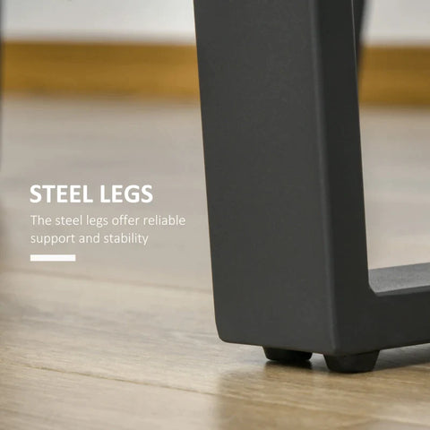 Rootz Dining Table - Dining Room Table - 6 People Dining Table - MDF/Steel - Light Gray - 140L x 80W x 76H cm