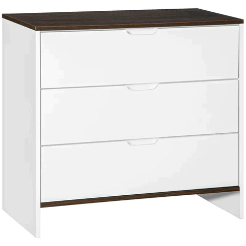 Rootz Chest Of Drawers - Modern Design - 3 Drawers - MDF Wood - 80 cm × 40 cm × 73 cm