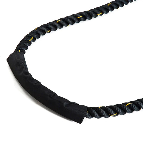 Rootz Training Rope - Battle Rope - Fitness Rope - Rope - Training Equipment - Black/Yellow