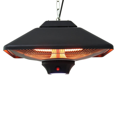 Rootz Ceiling Heater - Radiant Heater - LED Lighting - Remote Control - 2000w - 43x43x25cm