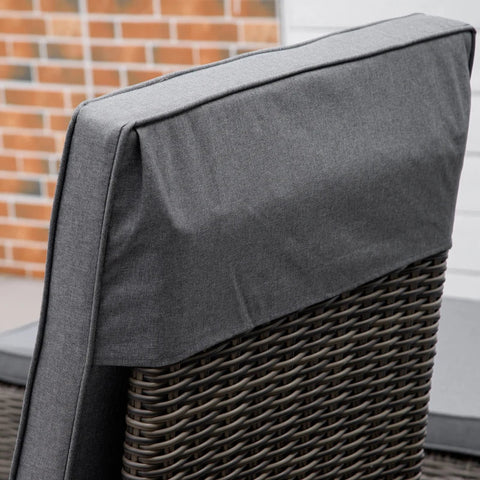 Rootz Liegestuhl – Sonnenliegen – Gartenliegen – Stoffliegen – Grau – 60 x 195 x 86 cm