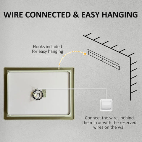 Rootz LED Bathroom Mirror - 3X Magnifying Mirror - Dimming Lighted - Vanity Mirror - 3 Colour Front - Backlit - Smart Touch - Anti-Fog - Horizontal+Vertical - Silver+White - 80x60cm