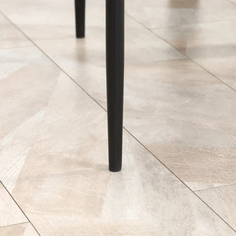 Rootz 5 Pcs. Dining Group - Table + 4 Chairs - Tempered Glass Top - Steel Frame - Imitation Leather Cover - Black