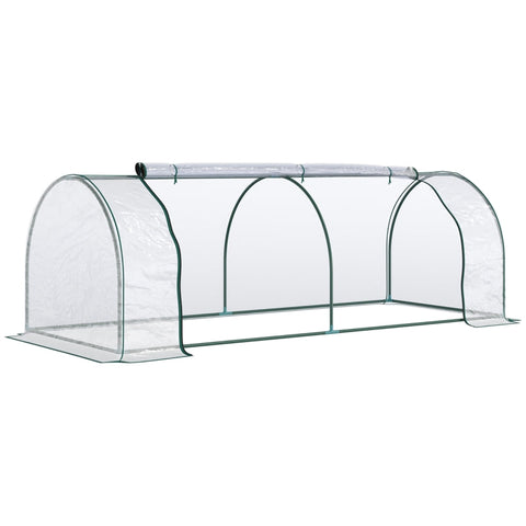 Rootz Greenhouse - Greenhouse With Door - Cold Frame - Plant House - Transparent Frame - 250 x 100 x 80 cm