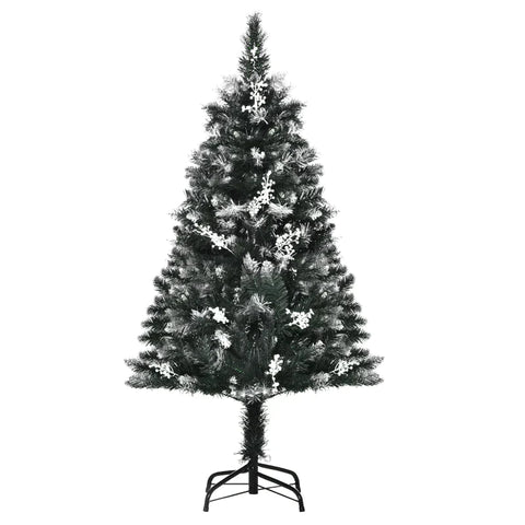 Rootz Christmas Tree - Artificial Christmas Tree - 1.2 m Christmas Tree - Snow Dipped Design - 222 Branches Flame - PVC - Dark Green - Ø60 x 120 cm