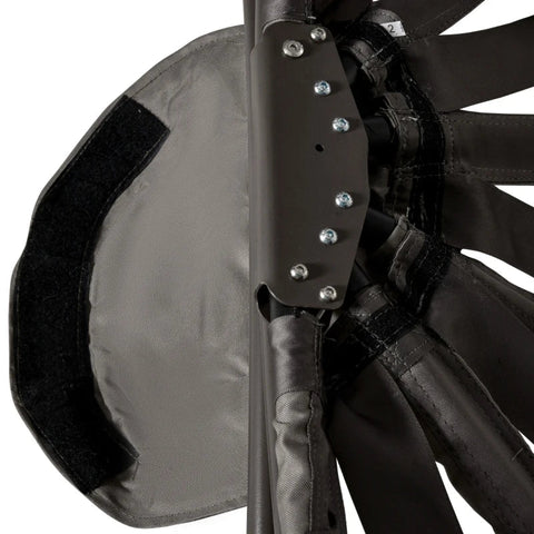 Rootz Egg Chair - Garden Chair - Papasan Chair - With Soft Cushion -  Steel Frame And Side Pocket - Brown - 118 x 75 x 139 cm