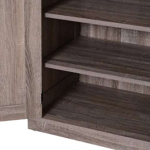 Rootz Kitchen Cupboard - Colonial Kitchen Cabinet - Freestanding Kitchen Cupboard - Furniture For Kitchen - Traditional Design - Dark Wood Grain - 76l X 40.5w X 184h Cm