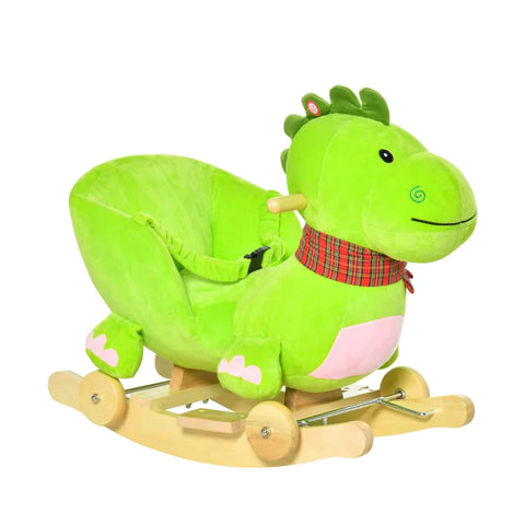 Rootz Rocking Dragon - Rocking Animal - Rocking Toy - Green - 60 X 32 X 52 Cm