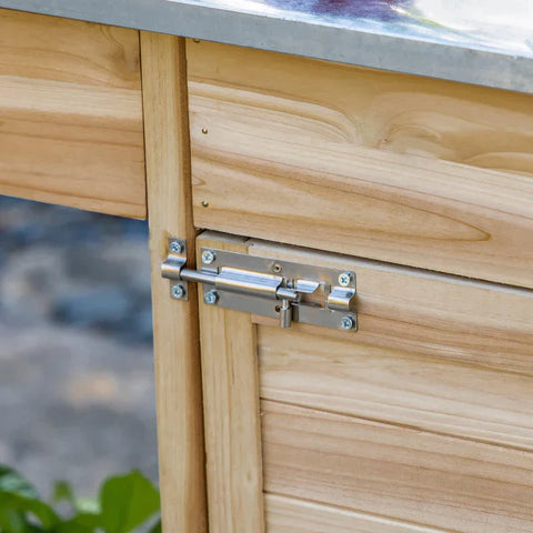 Rootz Pot Bench Table - Planting Table - Gardening Table - With Drawer - Garden Worktable - 112 x 45 x 125 cm