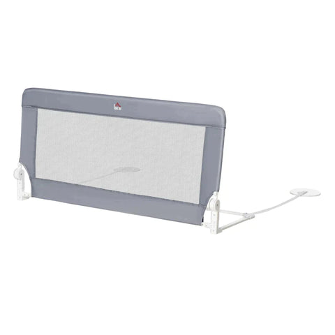 Rootz Bed Guard - Bed Rail - Baby Bed Rail - Foldable - Washable Fabric Cover - For 1.5-5 Years Children - Grey - 120 x 40 x 60cm