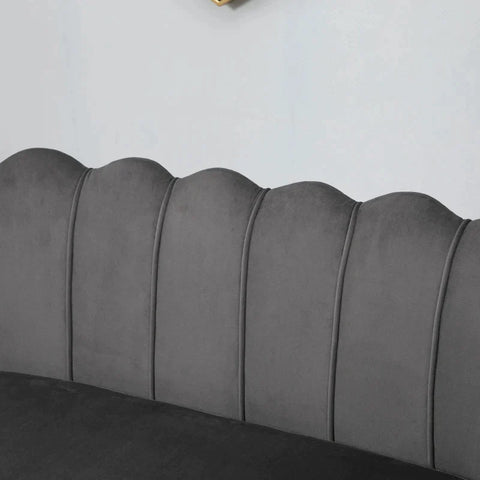 Rootz Sofa - 2 Seater Fabric Sofa - Sofa Seating - Lounge Sofa - Gray - 133 x 63 x 75 cm