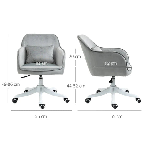 Rootz Massage Office Chair - Office Chair - Chair - Height Adjustable - Grey - 55 cm x 65 cm x 89 cm