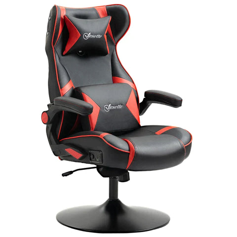 Rootz Gaming Chair - Geïntegreerde Speakers - Kantelbare Rugleuning - Zwart + Rood - 69 x 73 x 118cm