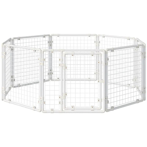 Rootz DIY Rabbit Hutch - Small Animal Run - Guinea Pig Run - Small Animal Cage - White - 68cm x 68cm x 2.5cm