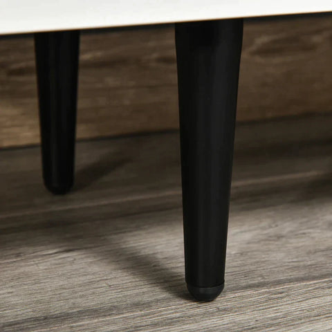 Rootz TV Cabinet - TV Stand - TV Table - Storage Cabinet - Cabinet - White/Black - 140 x 30 x 42 cm