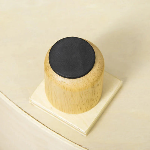 Rootz Pet Bed - Raised Dog Bed - Dog Bed - With Cushion - Round Pet Bed - Dog Sleeping Place - Natural/Light Brown - Ø59 x 23.5 cm