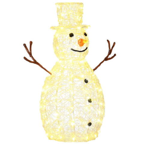 Rootz LED Christmas Light - Christmas Snowman Light - Snowman Light - Christmas Decoration - 100 LEDs - Weatherproof - PP/Iron - White - 40 x 40 x 90cm