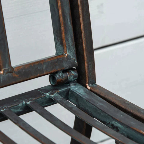 Rootz Tuinbank - Parkbank Voor 2 Personen - RVS - Antiek Design - Zilver - 110 x 60 x 97 cm